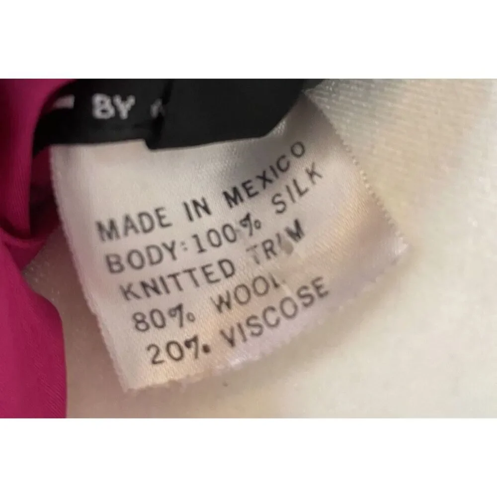 ST. JOHN‎ SPORT MARIE GRAY Bomber Jacket Zip SILK SZ S Color Block 80s Wool Boho - Picture 8 of 10